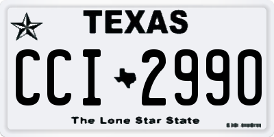 TX license plate CCI2990