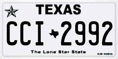TX license plate CCI2992