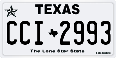 TX license plate CCI2993
