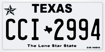 TX license plate CCI2994
