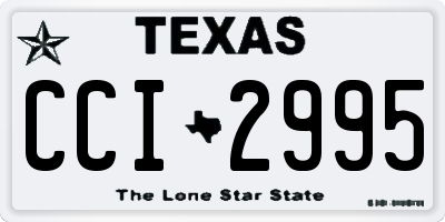 TX license plate CCI2995
