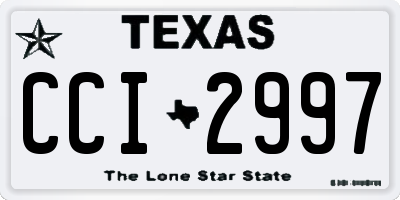 TX license plate CCI2997
