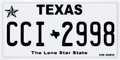 TX license plate CCI2998