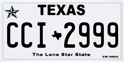 TX license plate CCI2999