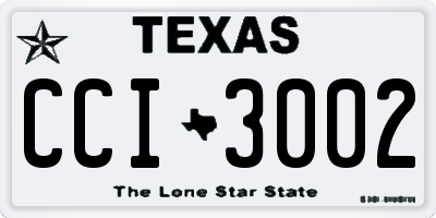TX license plate CCI3002