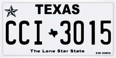 TX license plate CCI3015