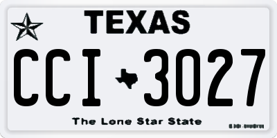 TX license plate CCI3027