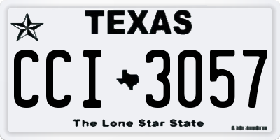 TX license plate CCI3057