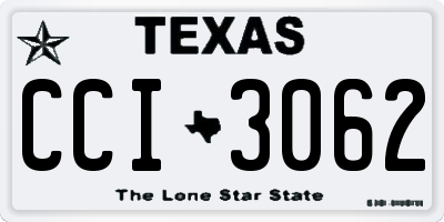TX license plate CCI3062
