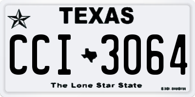 TX license plate CCI3064