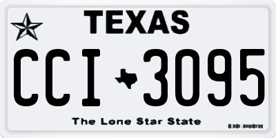 TX license plate CCI3095