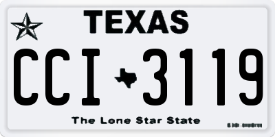 TX license plate CCI3119