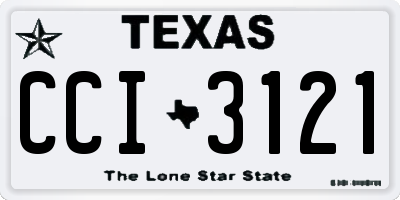 TX license plate CCI3121