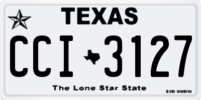 TX license plate CCI3127