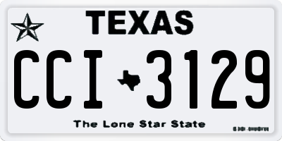 TX license plate CCI3129