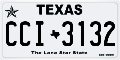 TX license plate CCI3132
