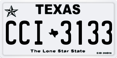 TX license plate CCI3133