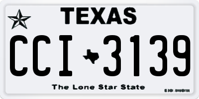 TX license plate CCI3139
