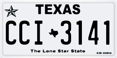TX license plate CCI3141