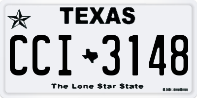 TX license plate CCI3148