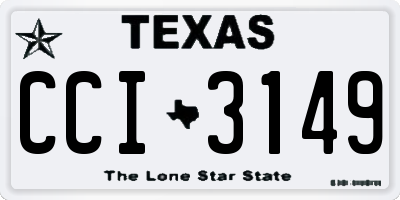 TX license plate CCI3149