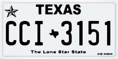 TX license plate CCI3151