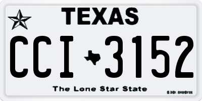 TX license plate CCI3152