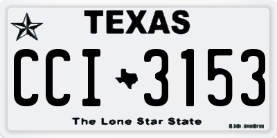 TX license plate CCI3153