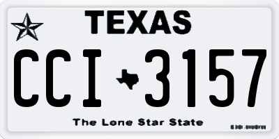 TX license plate CCI3157