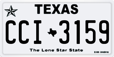 TX license plate CCI3159