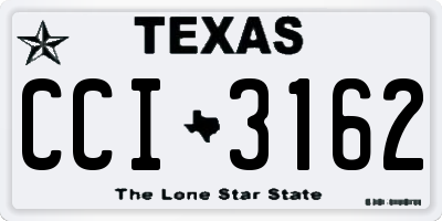 TX license plate CCI3162