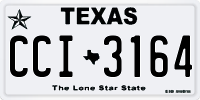 TX license plate CCI3164