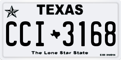 TX license plate CCI3168