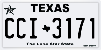 TX license plate CCI3171