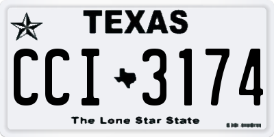 TX license plate CCI3174