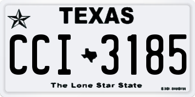 TX license plate CCI3185