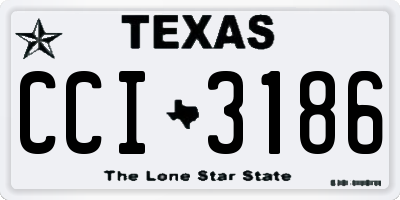 TX license plate CCI3186