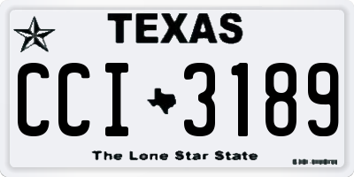 TX license plate CCI3189