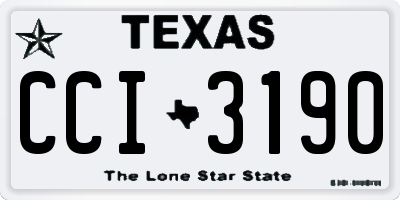 TX license plate CCI3190