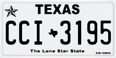 TX license plate CCI3195