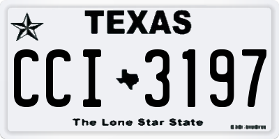 TX license plate CCI3197