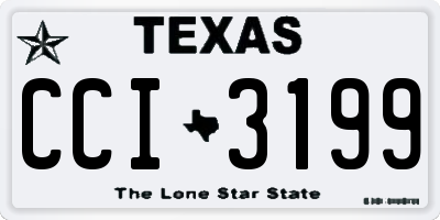 TX license plate CCI3199