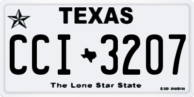 TX license plate CCI3207