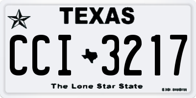 TX license plate CCI3217