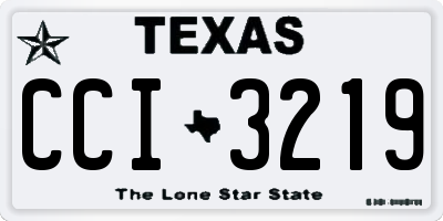 TX license plate CCI3219