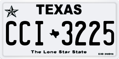 TX license plate CCI3225