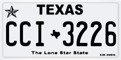 TX license plate CCI3226