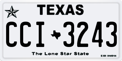 TX license plate CCI3243