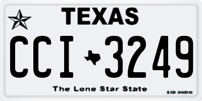 TX license plate CCI3249
