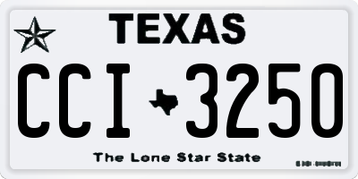TX license plate CCI3250